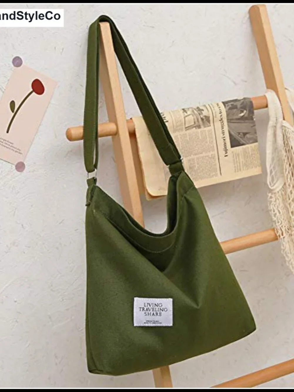 Canvas Shoulder Bag Hobo Crossbody Tote Large Casual Everyday Purse